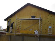 Udvendig isolering, med isoleringsbatts